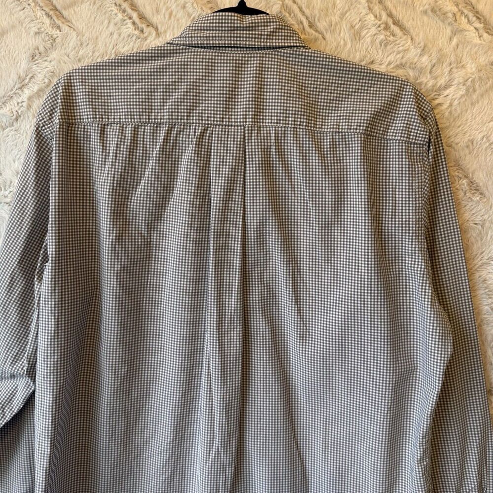 Uniqlo Shirt Mens Large Gray Checkered Button‎ Up Long Sleeve Casual 100% Cotton - Picture 3 of 8